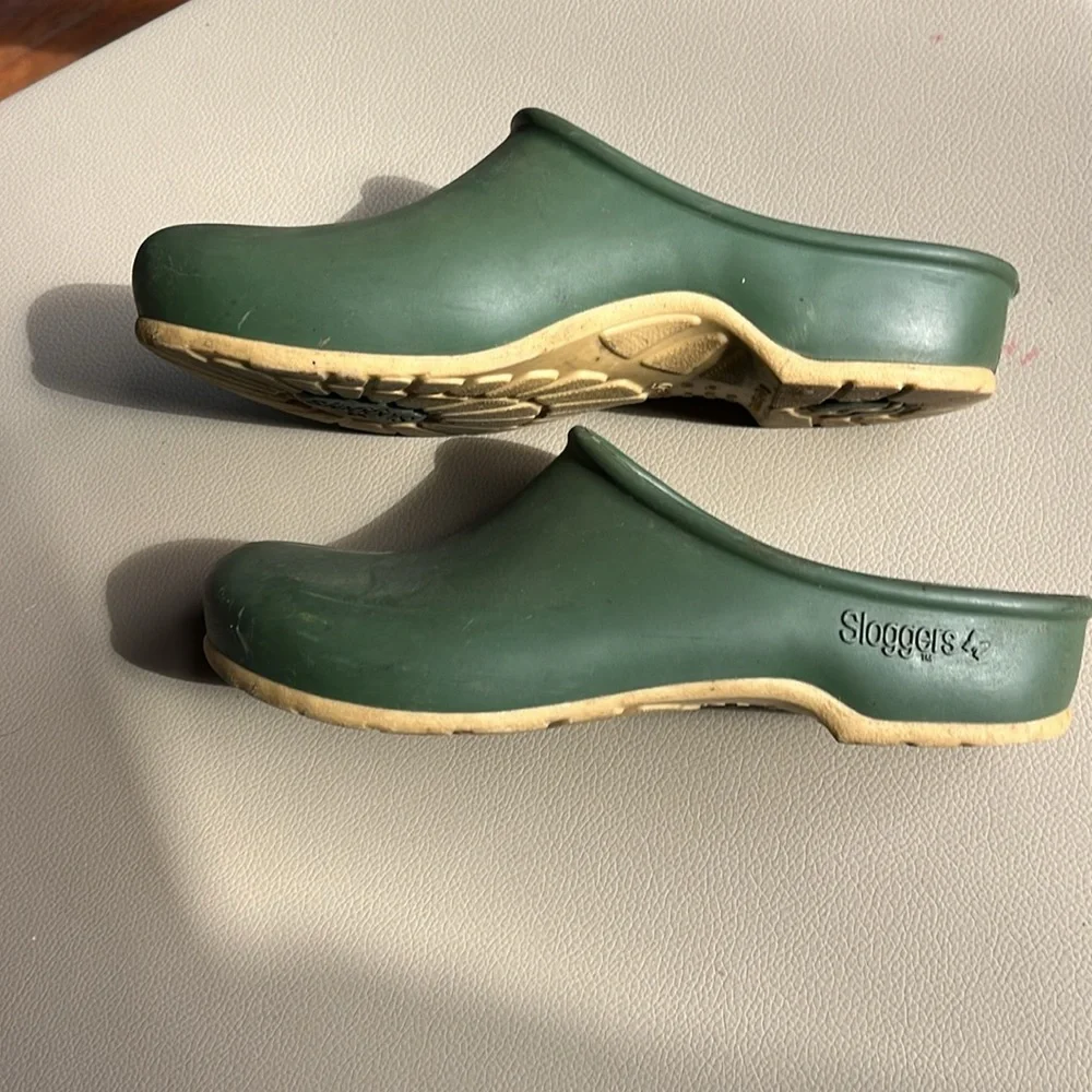 Sloggers Green Slip-On Garden Clogs made in USA - Picture 4 of 6